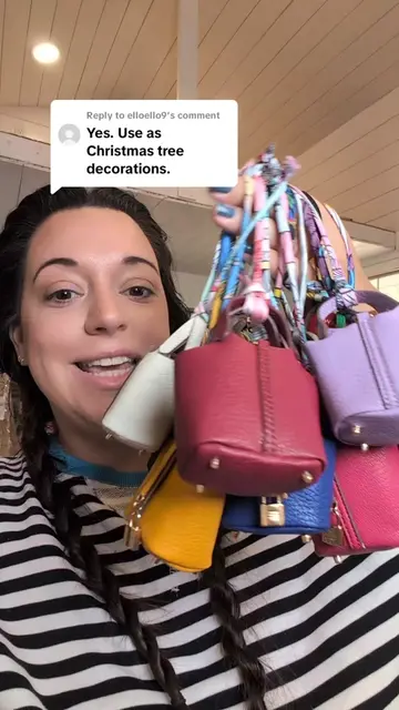 Replying to @elloello9 Christmas ornaments or bag charms?! you decide! #bagcharms #bagaccessories #pursecharms