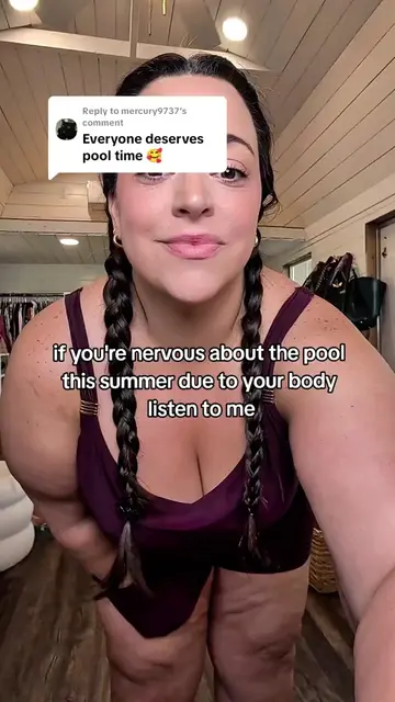 Replying to @mercury9737 yes! no matter your size, you deserve to get in the water!  #romperswimsuit #plussizeswimsuit #momswimsuit #summervibes