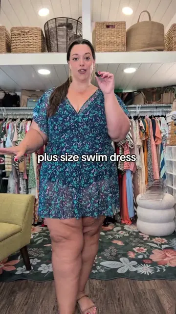 plus size swim dress - how beautiful  #summervibes #dealsforyoudays #bloomchic #plussizefashion