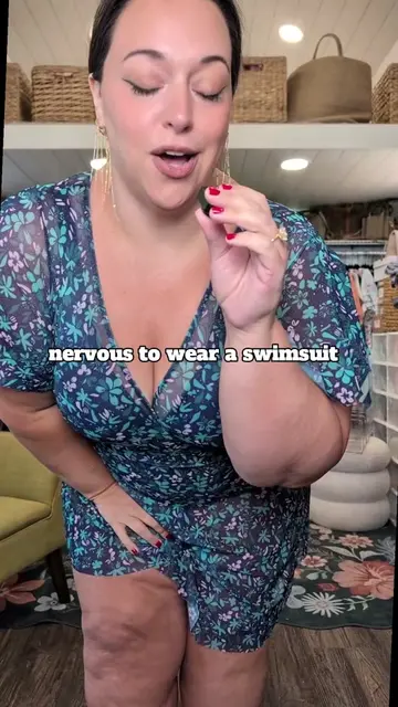 what a beautiful dress style swimsuit for plus size women  #plussizefashion #dealsforyoudays #SummerVibes