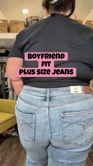judy blue plus size boyfriend fit jeans #dealsforyoudays #plussizefashion #momjeans #judybluedenim