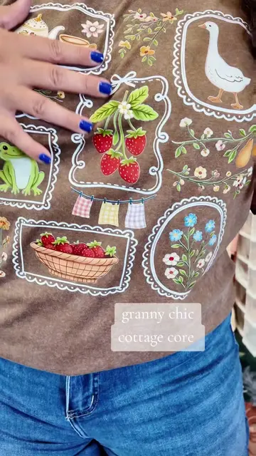 cottage core vintage tee for all sizes up to 5XL I'm wearing 2Xl #plussizecommunity #cottagecoreaesthetic #grannyvibes #goosetok #vintagevibes
