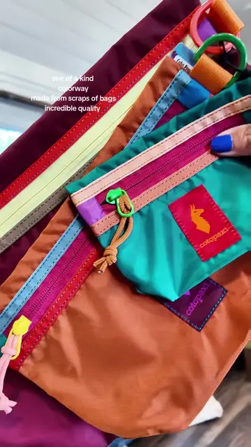 cotopaxi never misses and I'm in love with their one of a kind color ways! 100% recycled from their fabric scraps! #bagtok #organization #traveltok