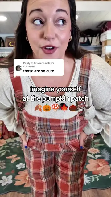 Replying to @tina.mccaulley flannel overalls by bloomchic so cute #plussizequeen #fallinspo