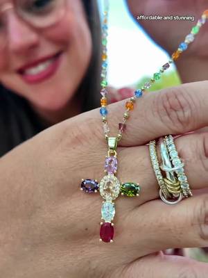 can you believe the sparkle on this one? #affordablejewelry #beautifuljewelry #crossnecklaces
