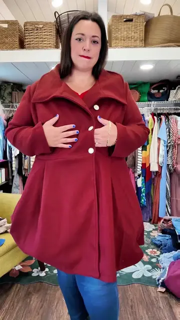 wdyt about this style? #plussizefashion #womenscoats