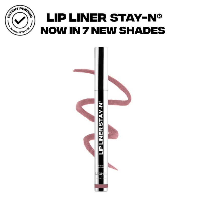 sacheu Lip Liner STAY-N - Peel-Off Lip Liner Stain - All Day & Night Lip Liner with Hyaluronic Acid & Vitamin E - Long Lasting Formula - 0.12 fl oz / 3.5 ml