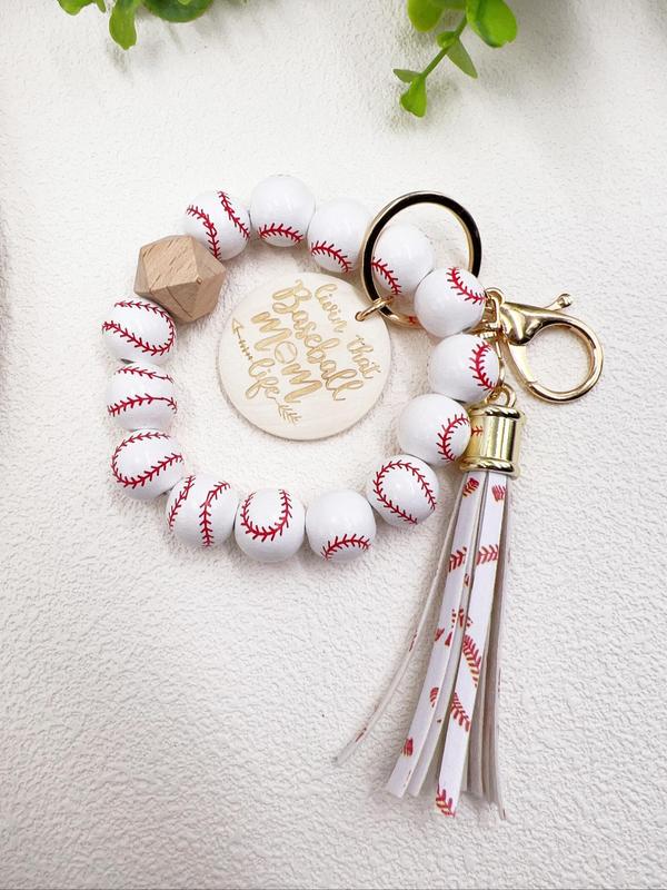 Baseball-Design Tassel Keychain, Cute Keychain for Women and Men, Fashion Accessory to Accessorize Your Daily Outfits, Trendy Versatile and Exquisite Keychain, Great Birthday Gift Idea, Keychain Charm