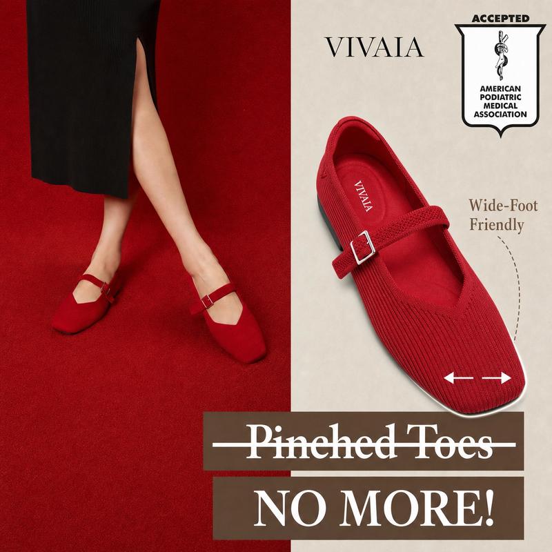 VIVAIA Knit Mary Jane Flats
