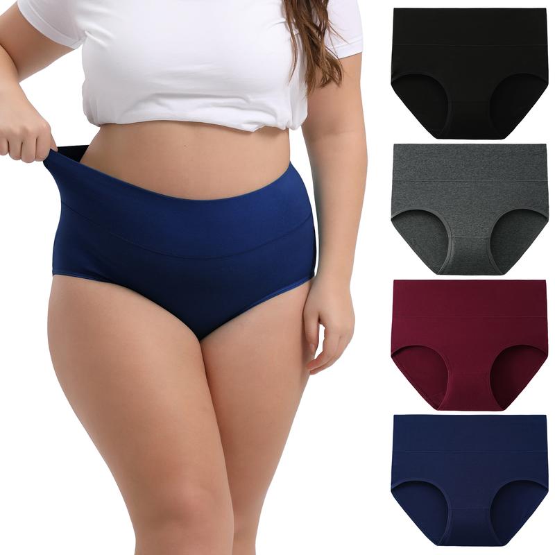 INNERSY Plus-Size Cotton Briefs (4-Pack)