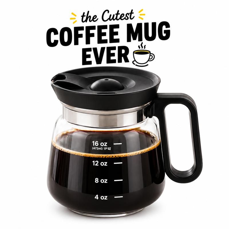 Mini Coffee Pot Glass Mug