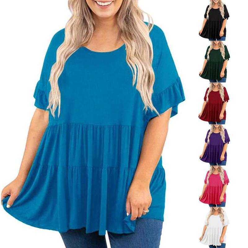 Imily Bela Curve Ruffle Tunic (Plus)