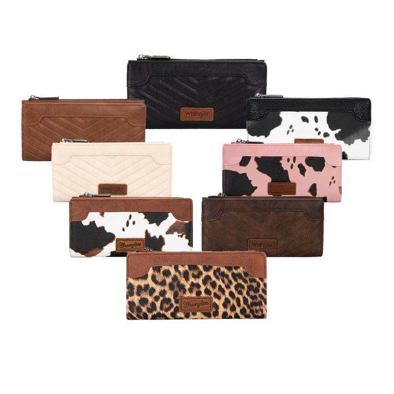 Wrangler Minimalist Wallet for Women Credit Card Wallet Ladies Travel Wallet Monederos de Mujer Card Cases & Money Organizers with Smooth Zippers