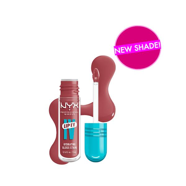 Lip I.V. Hydrating Lip Gloss Serum + Stain, 12HR Lightweight Hydration with Magnesium, Vitamin B12 & Coconut Water, NYX Professional Makeup