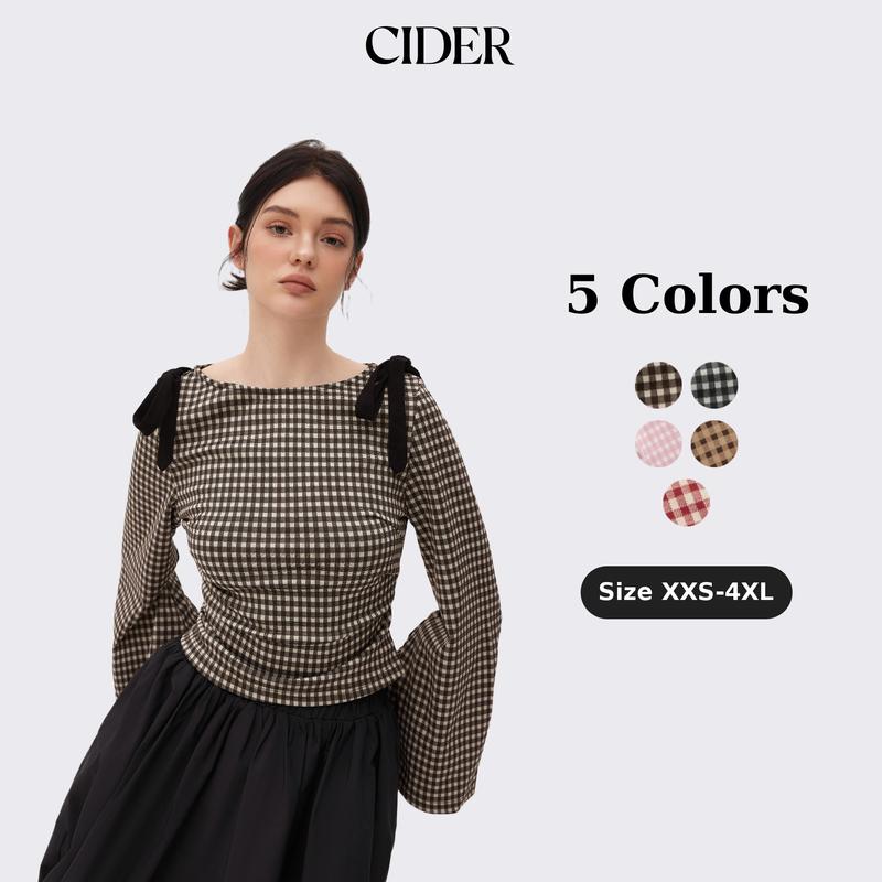Cider Gingham Bow Top (0-26)