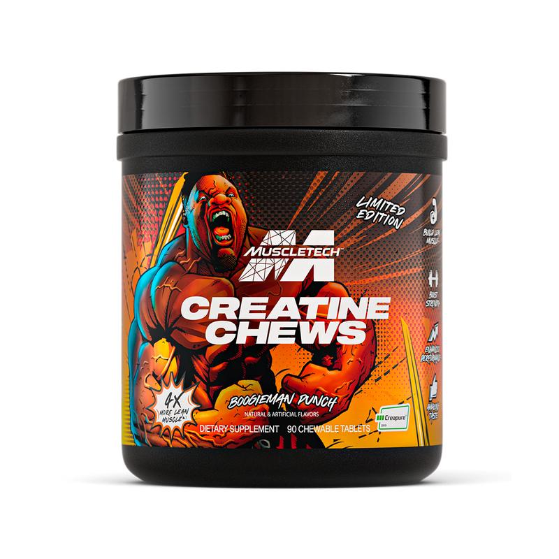 MuscleTech Creatine Chews | Pure Creapure Creatine Monohydrate | Compare to Creatine Gummies | Muscle Recovery + Builder, Cognitive Health, for Men & Women | Workout Supplement | 90 Chewable Tablets | 30 Servings