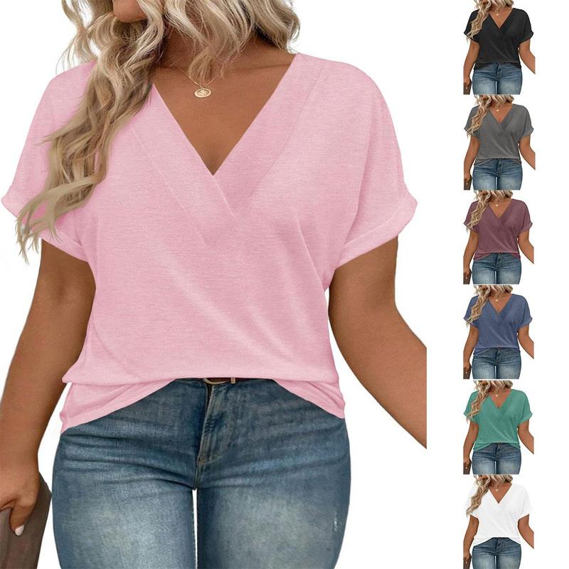 Imily Bela Curve V-Neck Tee (Plus)