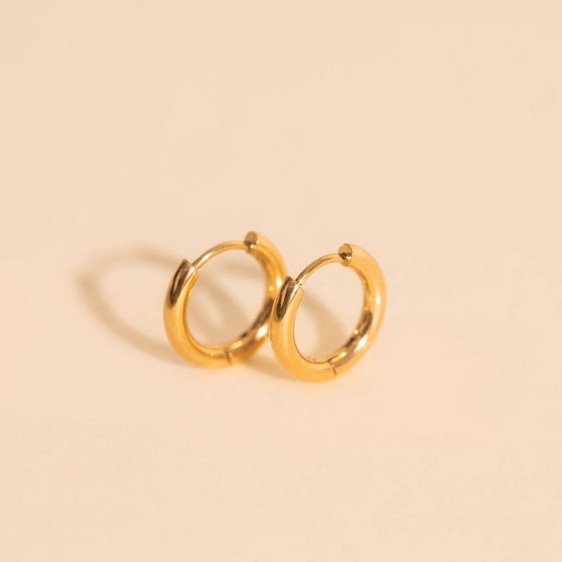 Mini Rounded Huggie Hoop Earrings