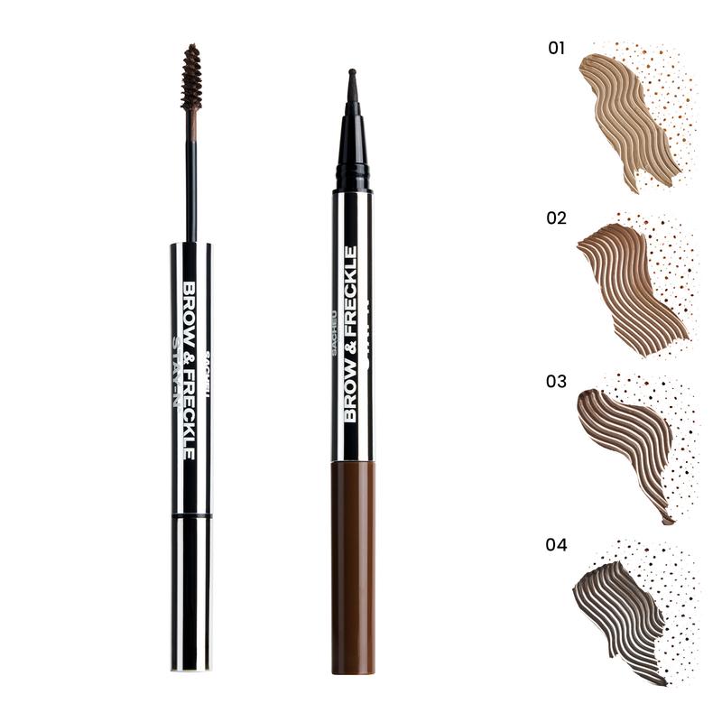 sacheu Brow & Freckle STAY-N - Long Wear Brow & Freckle Tint, fluffy eyebrow gel, eyebrow tint, lightweight freckle makeup, buildable pigment