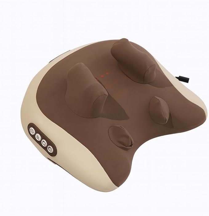 HiZoo Pillow Neck & Shoulder Massager - Adjustable Settings for Customized Massage Therapy - Ergonomic Design for Home Office & On-the-Go Use - Stress Relief & Muscle Relaxation