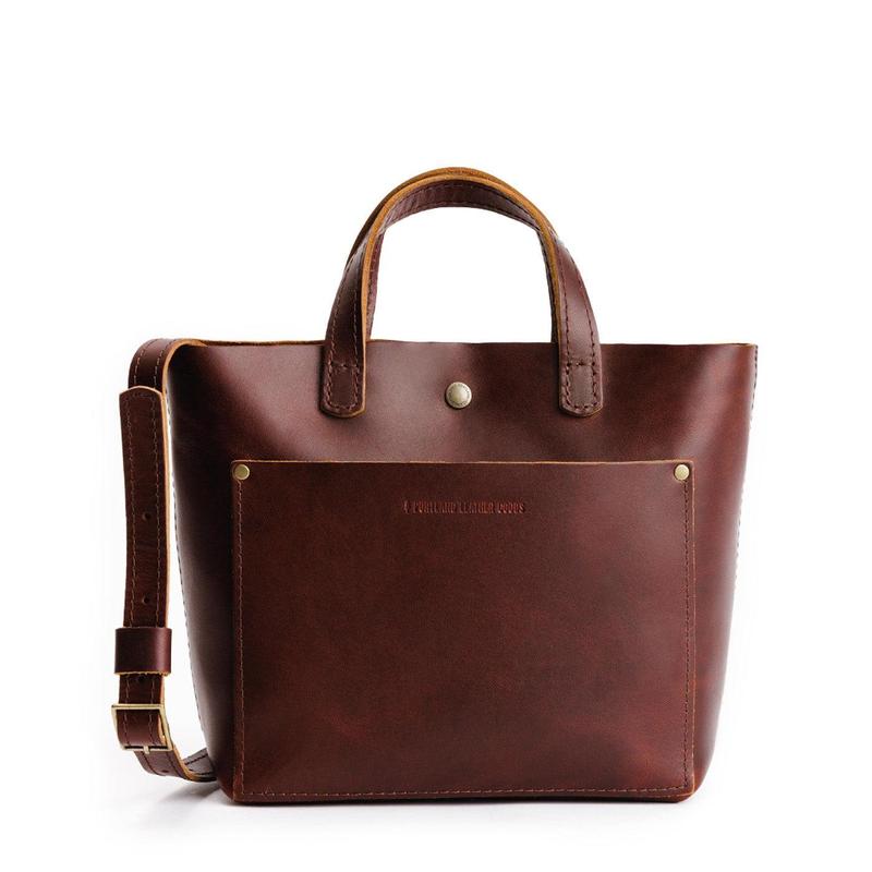 Portland Leather Mini Crossbody Tote