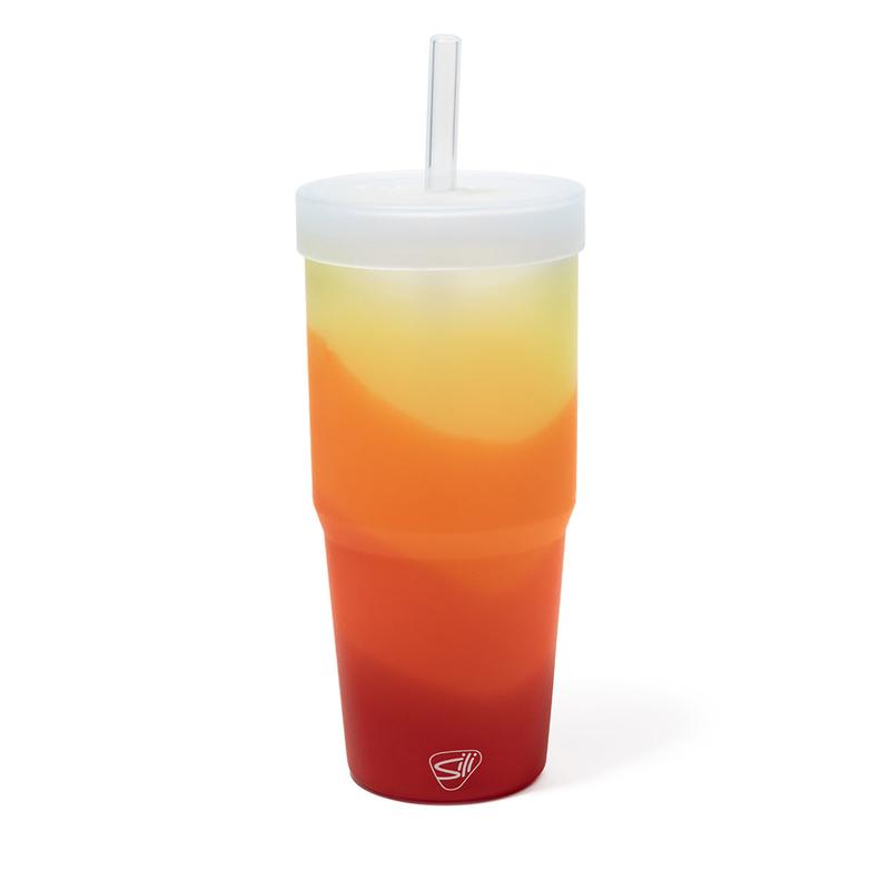 Silipint Silicone 32oz Tumbler with Silicone Straw - Unbreakable BPA-Free - Microwave, Oven & Dishwasher Safe Drinkware Bottle  Reusable