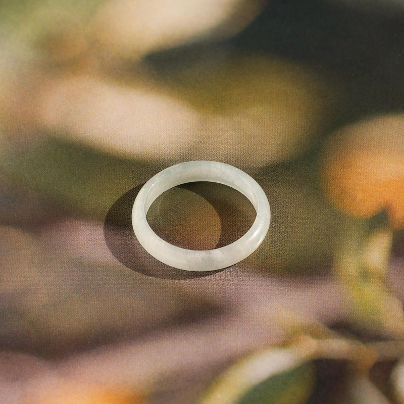 Skinny Jade Ring by Caitlyn Minimalist - GreenCrystalStacking Ring-Natural Gemstone Ring - BohoJewelry -Gift for Her