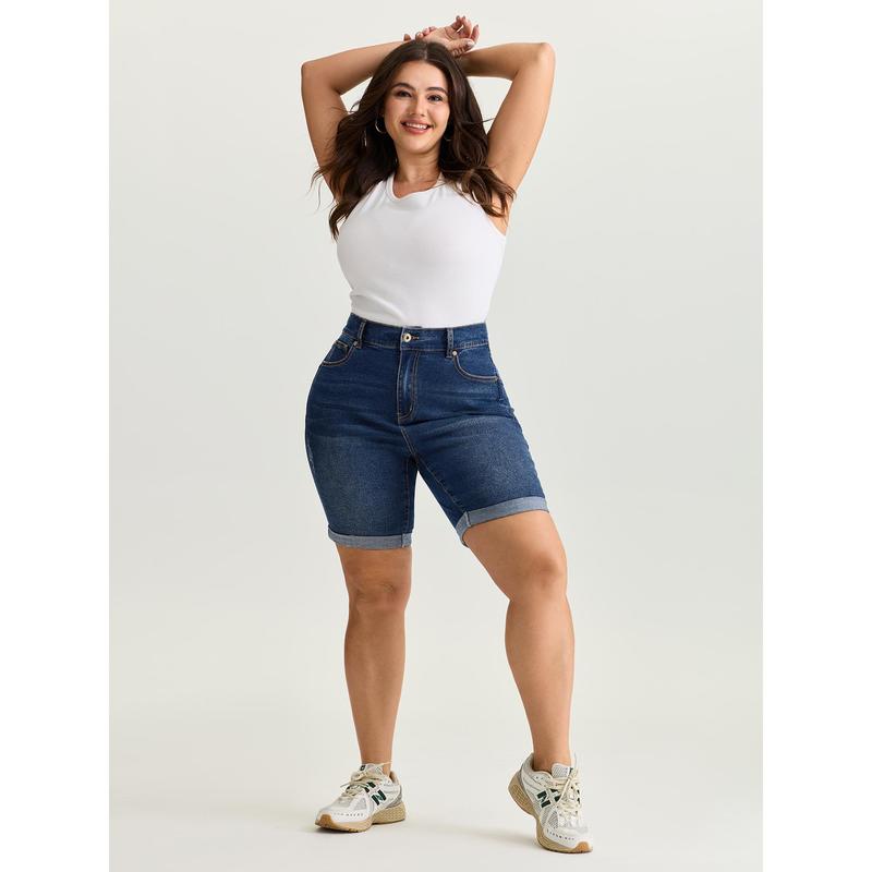 BloomChic Bermuda Jean Shorts (Plus)