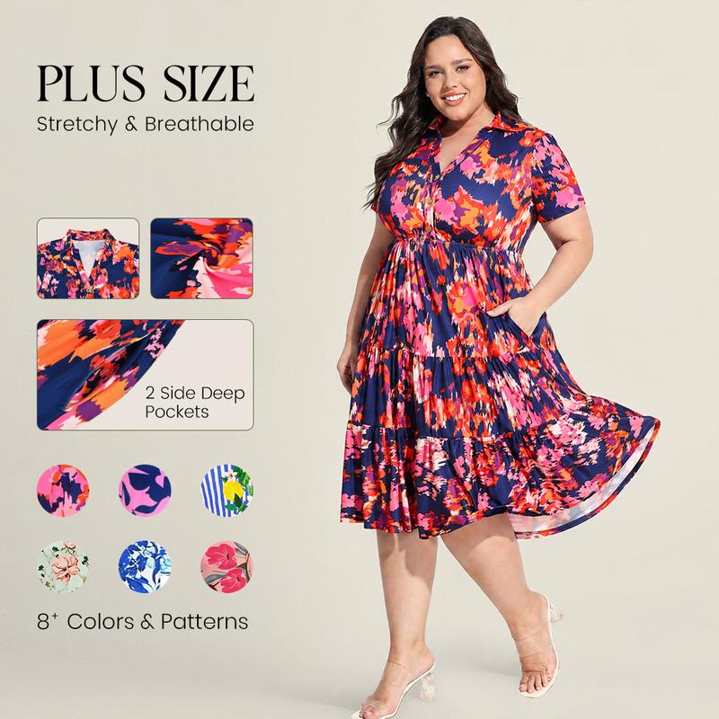 CARCOS Boho Midi Shirt Dress