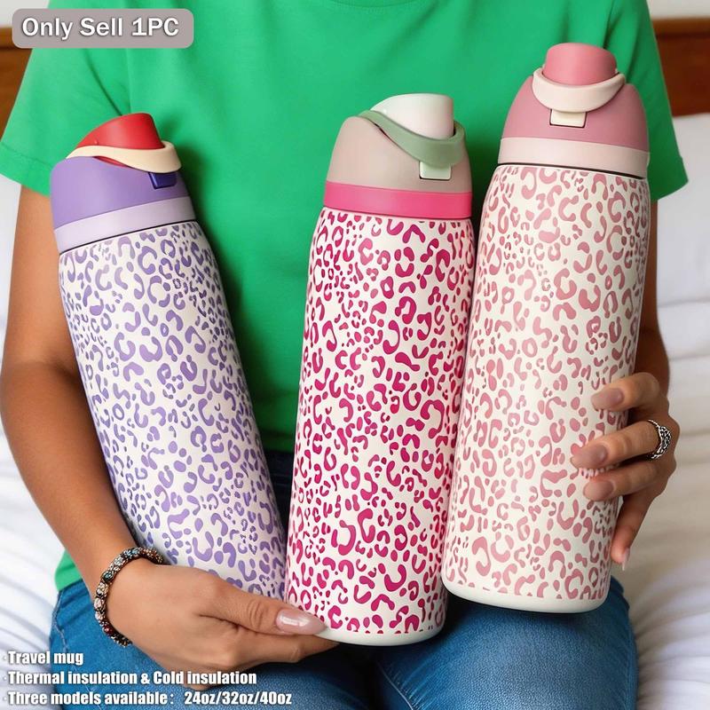 Leopard Insulated Water Bottle