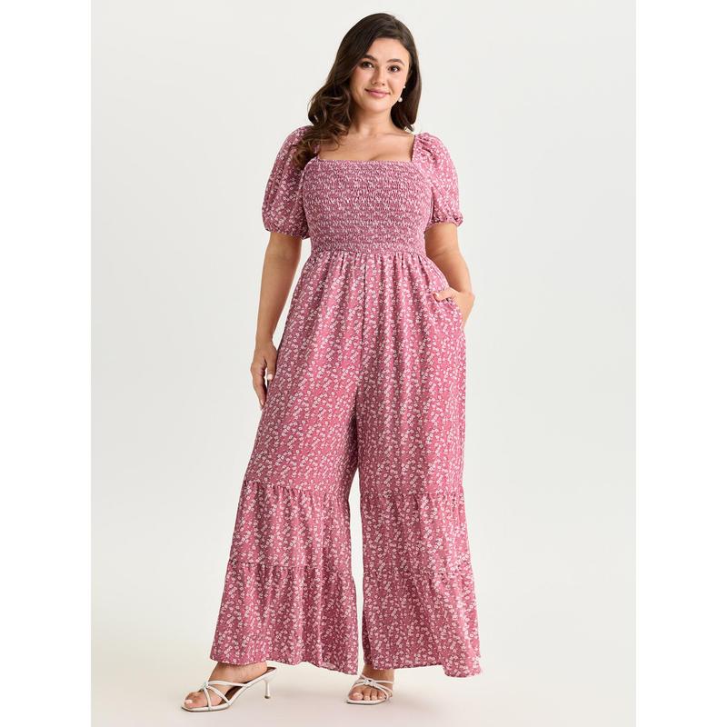 BloomChic Ruffled Square-Neck Dress (Plus)