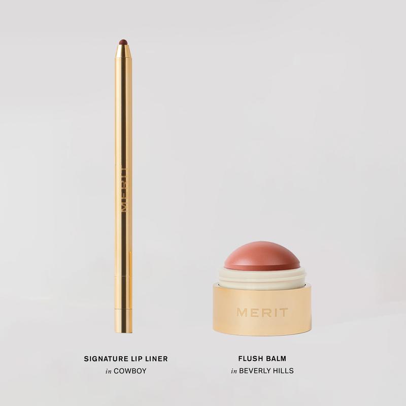 MERIT The Brown Pink Set - Lip Liner & Blush Duo