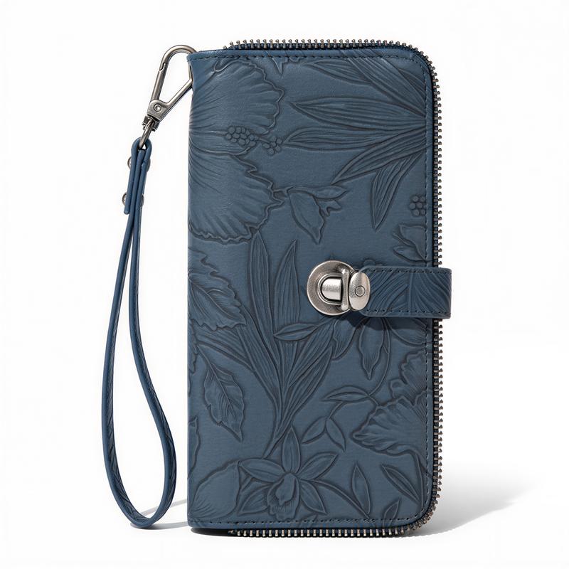 Montana West Women's Floral Wristlet Wallet Stylish Large Capacity Travel Wallet with Card Slots and ID Window